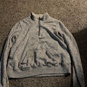 Hollister super comfortable half zip sweatshirt white and grey